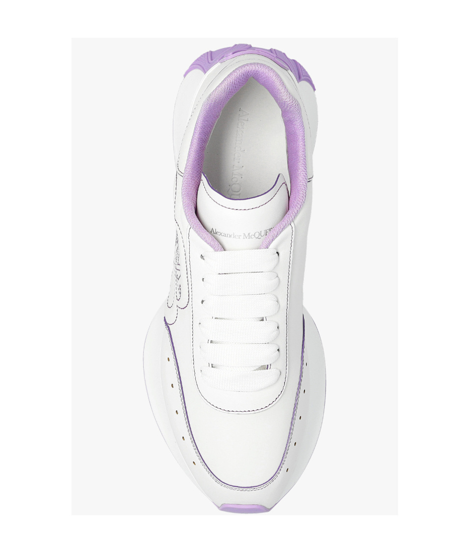 Alexander Mcqueen Woman Sneakers Off White Size 11 Soft Leather In White
