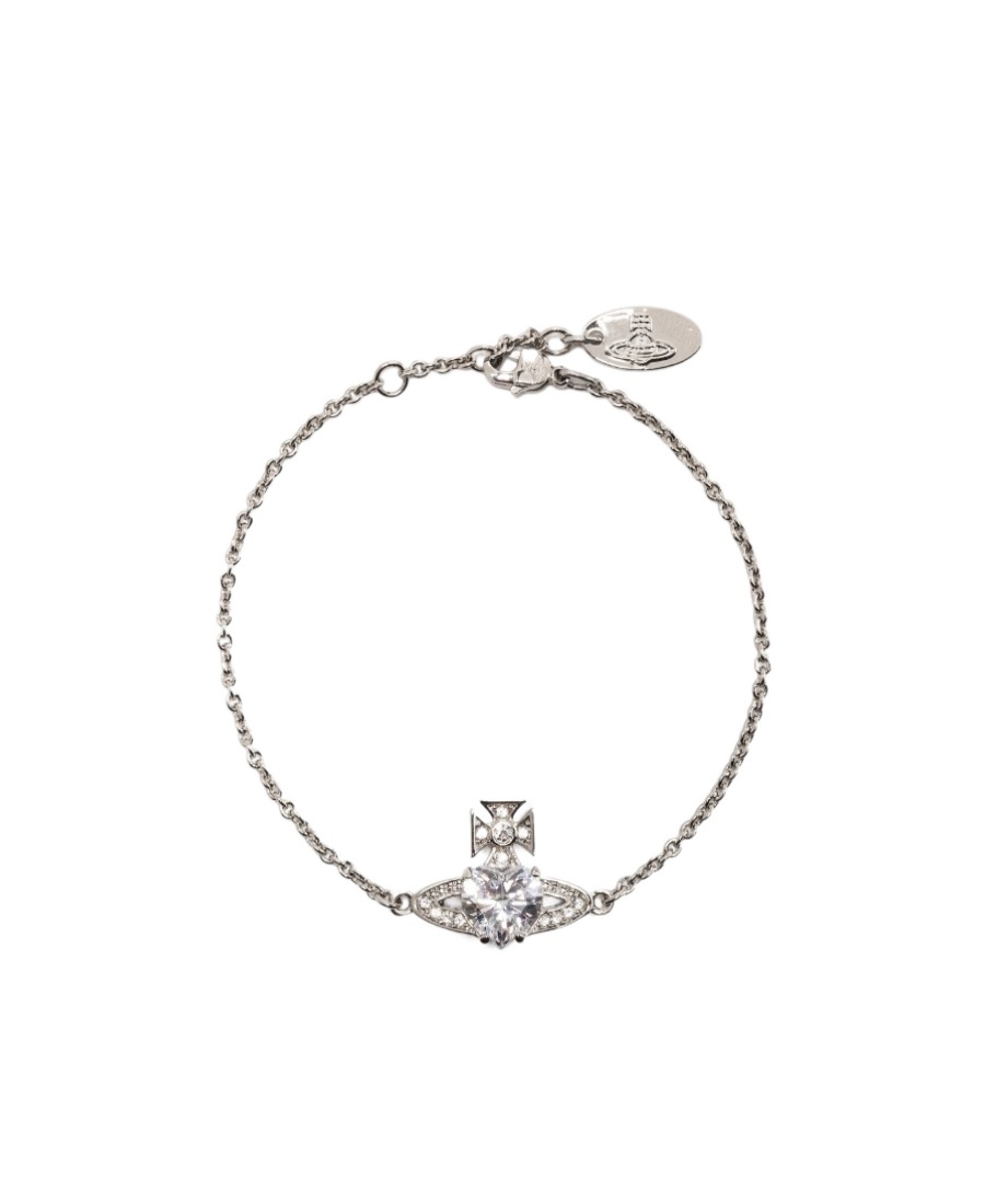 Vivienne Westwood Bas Relief Chain Bracelet In Gray