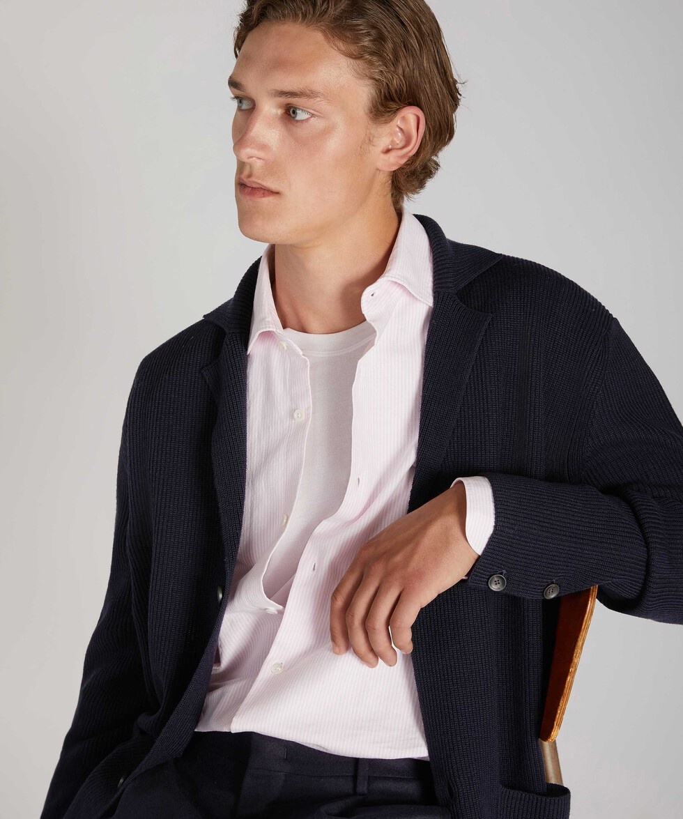 Zanone Notched-lapels Virgin-wool Blazer In Black