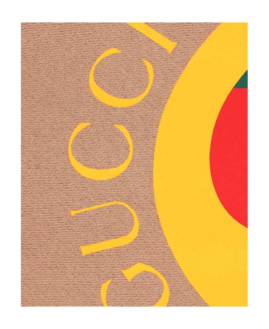 Gucci Heavy Felted Cotton Sweatshirt In Brown