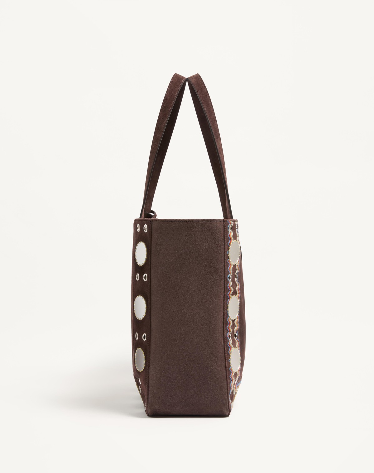 Valentino Brown Suede Shopping Bag