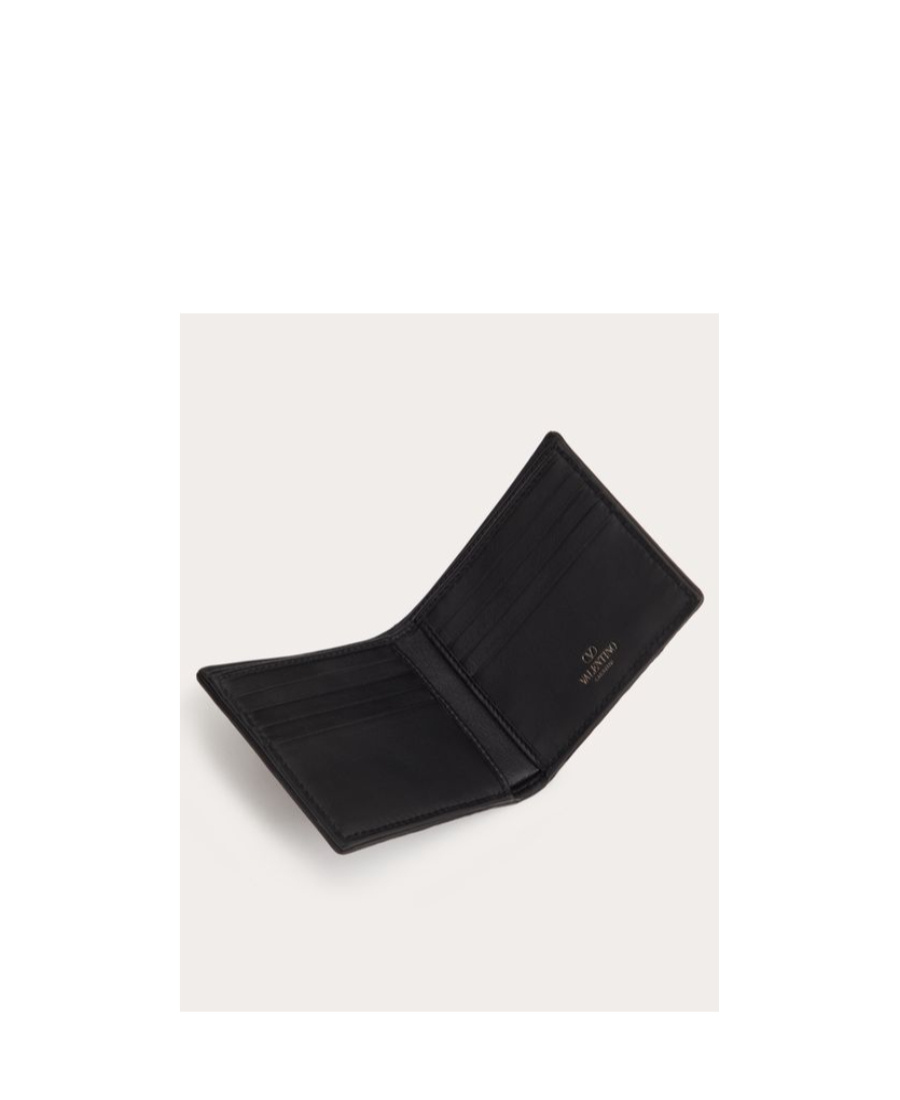 Valentino Toile Iconographe Bi-fold Wallet In Black