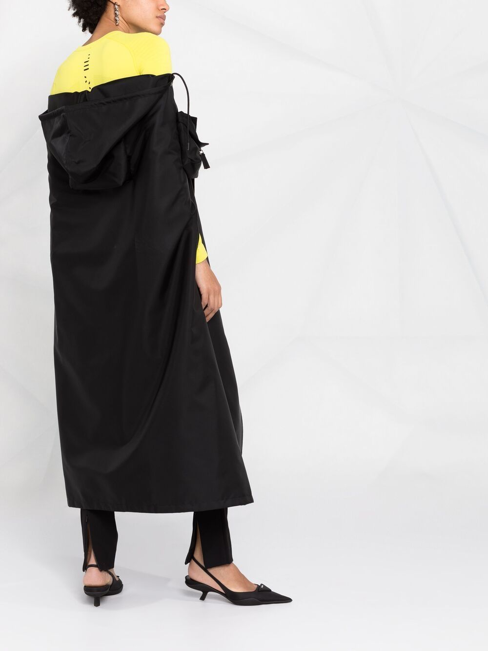 Prada Re-nylon Gabardine Cape In Black