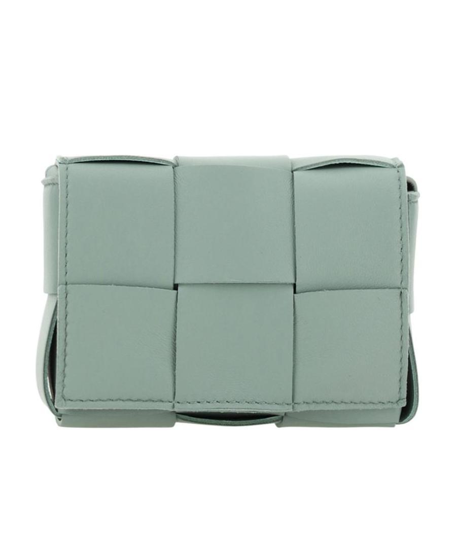 Bottega Veneta Mini Cassette Shoulder Bag In Sage Green