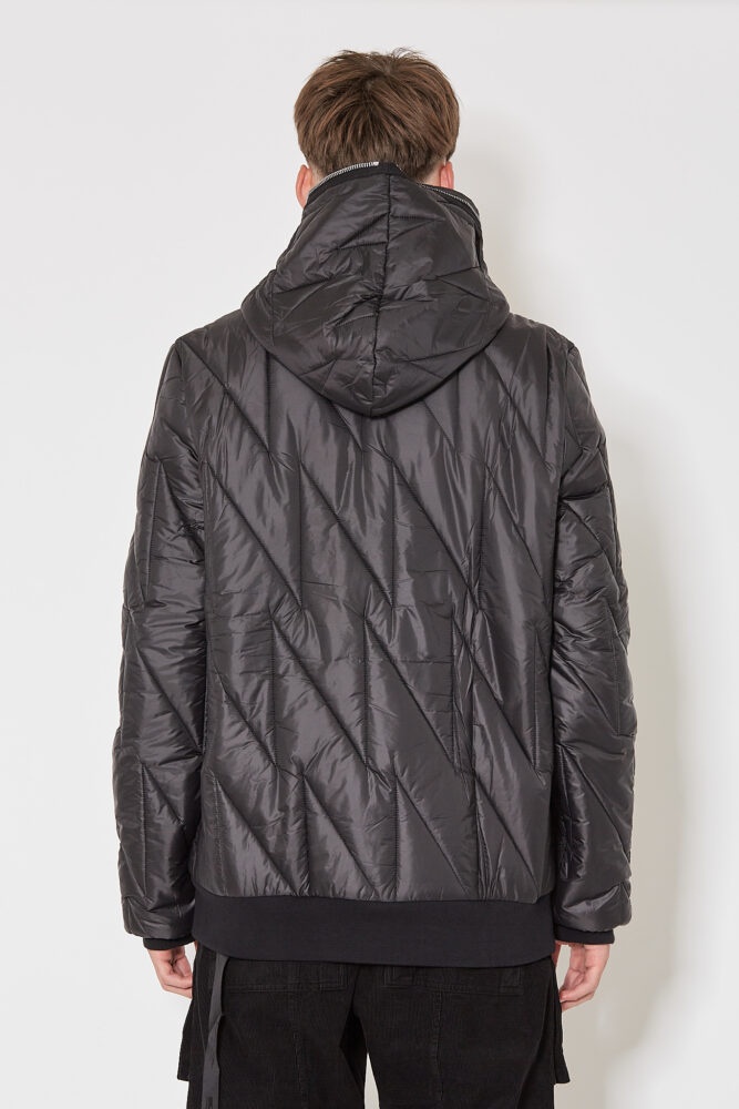 Rick Owens Drkshdw Gimp Quilted Hooded Jacket In Black