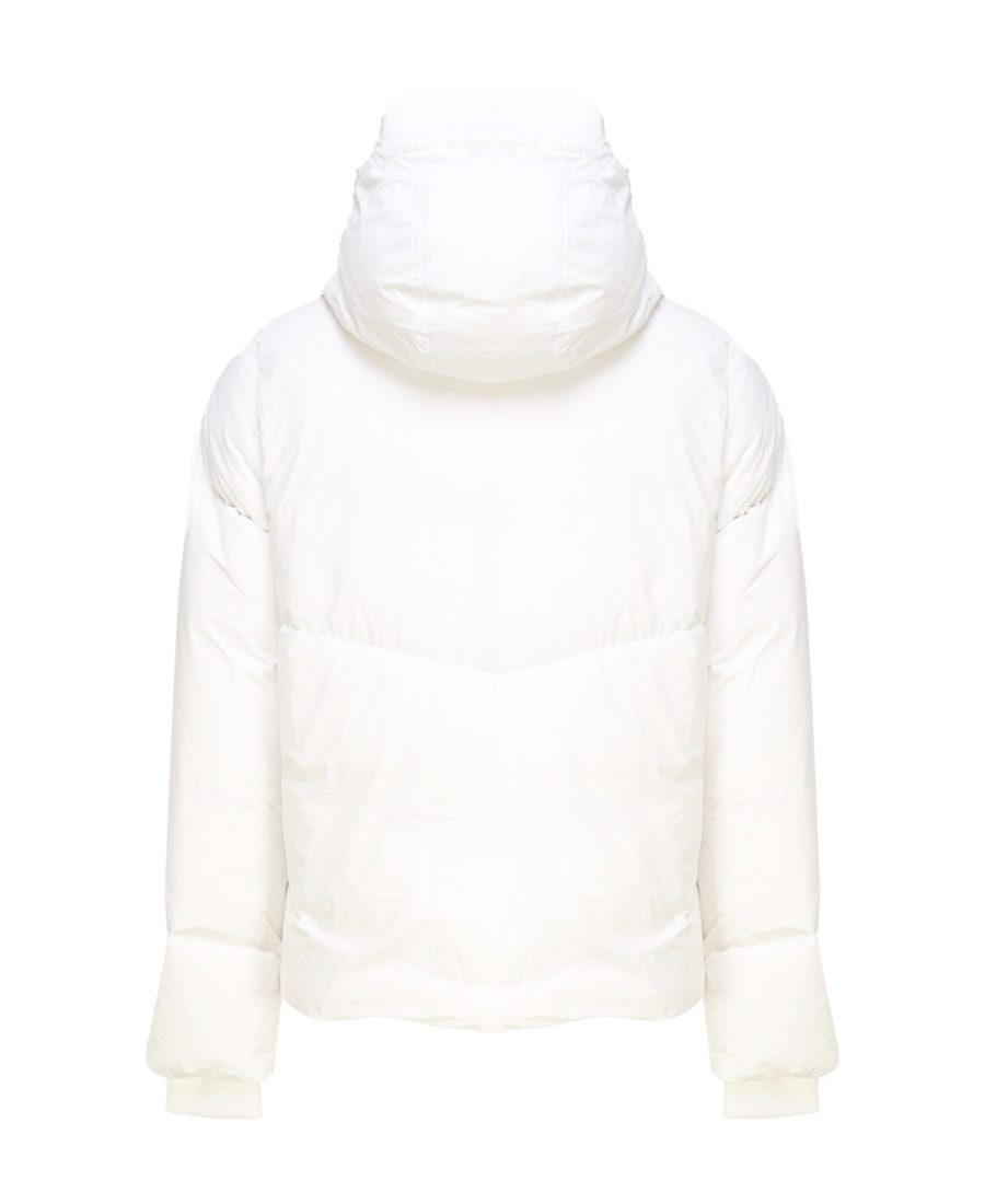 K-way Hooded Zipper Down Jacket In White