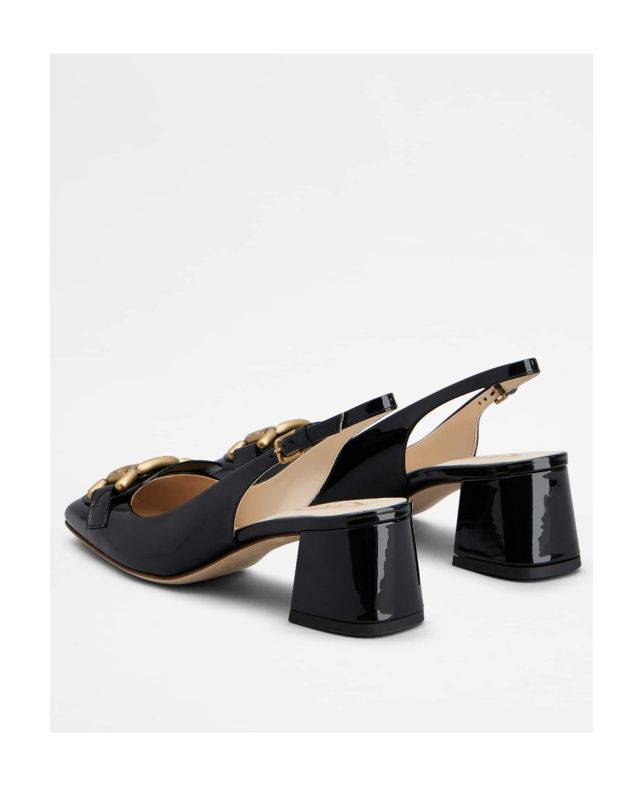 Shop Tod's Cuoio 50mm Logo-engraved Pumps In Black