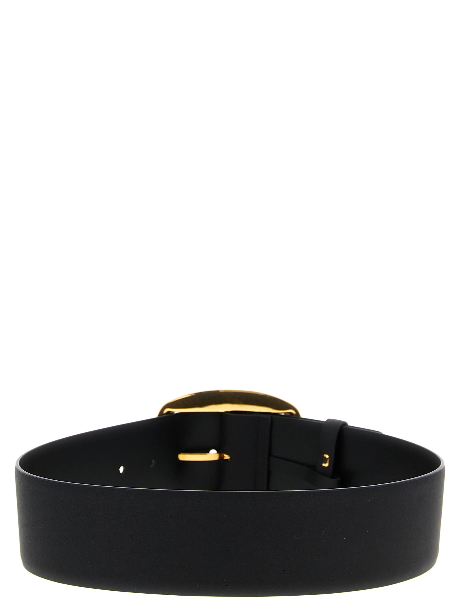 Dolce & Gabbana Maxi Buckle Belt Belts Black In Black