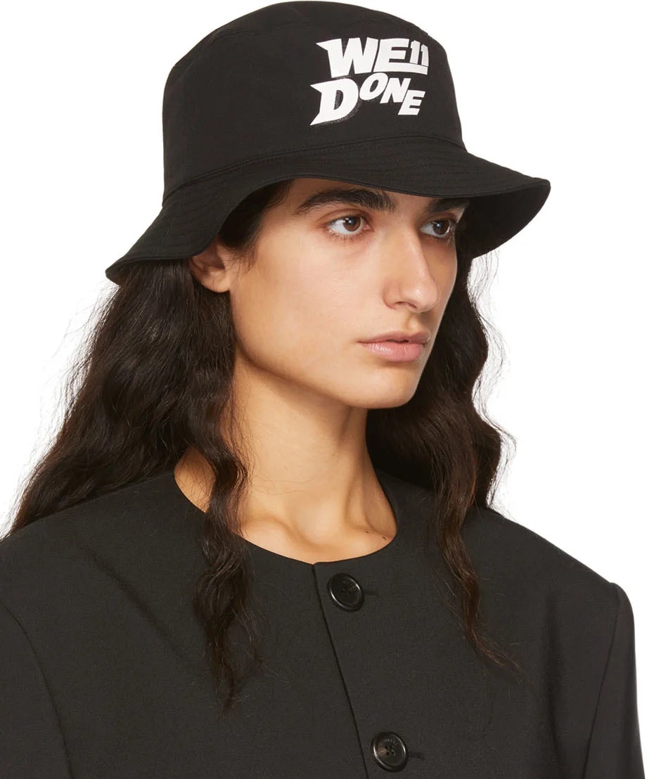 We11 Done Logo Details Hat In Black