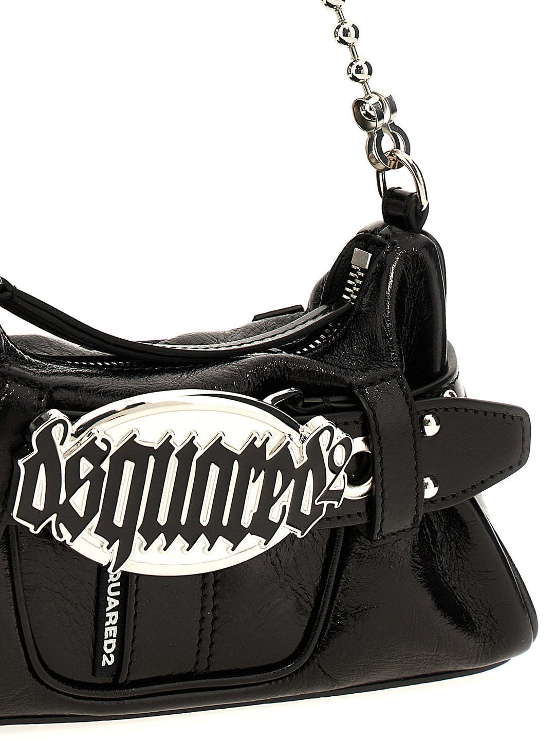 Dsquared2 Gothic Leather Belt Bag In Black