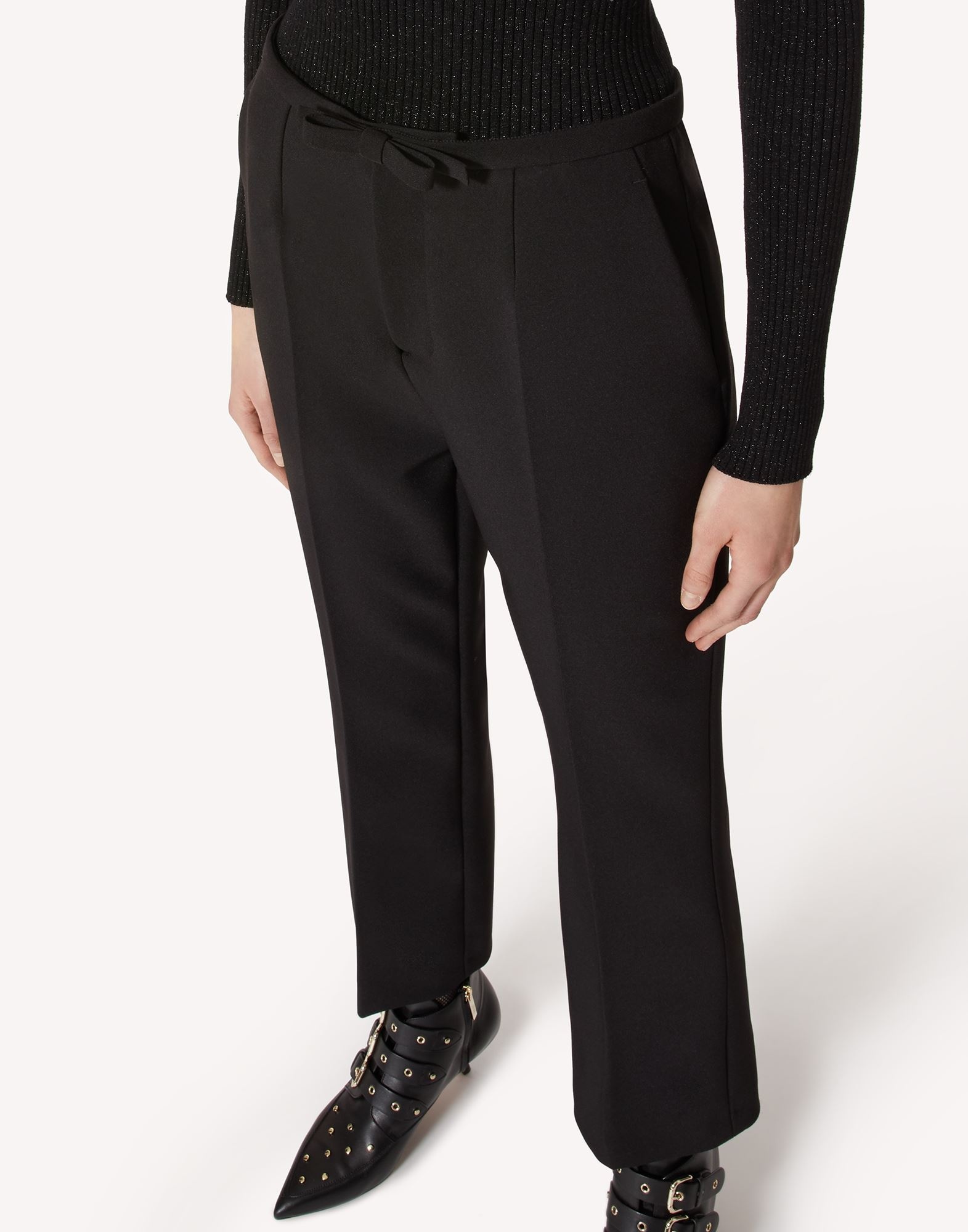 Red Valentino Bow Knot Details Casual Pants In Black