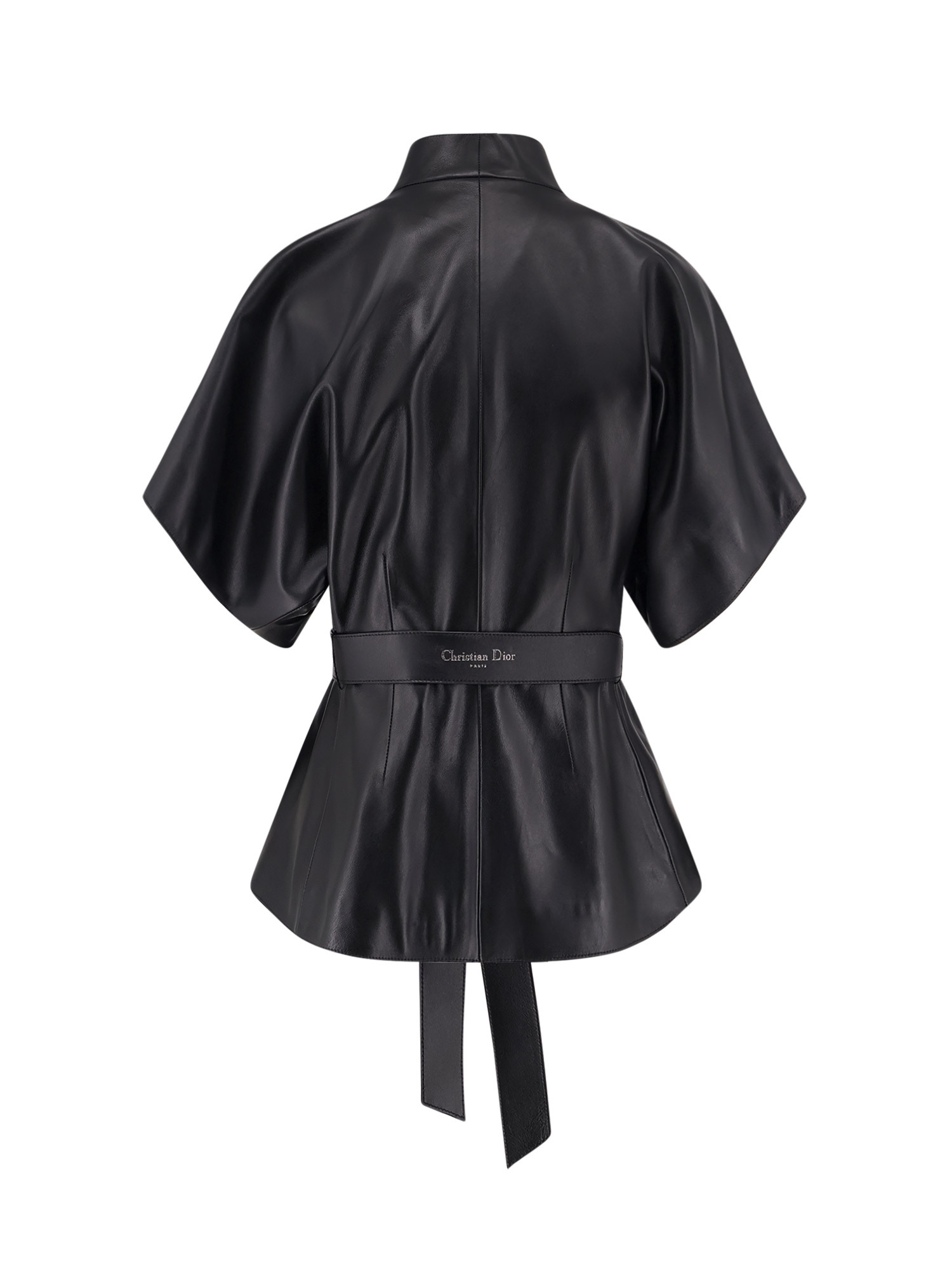 Dior Long-sleeved Leather Jacket