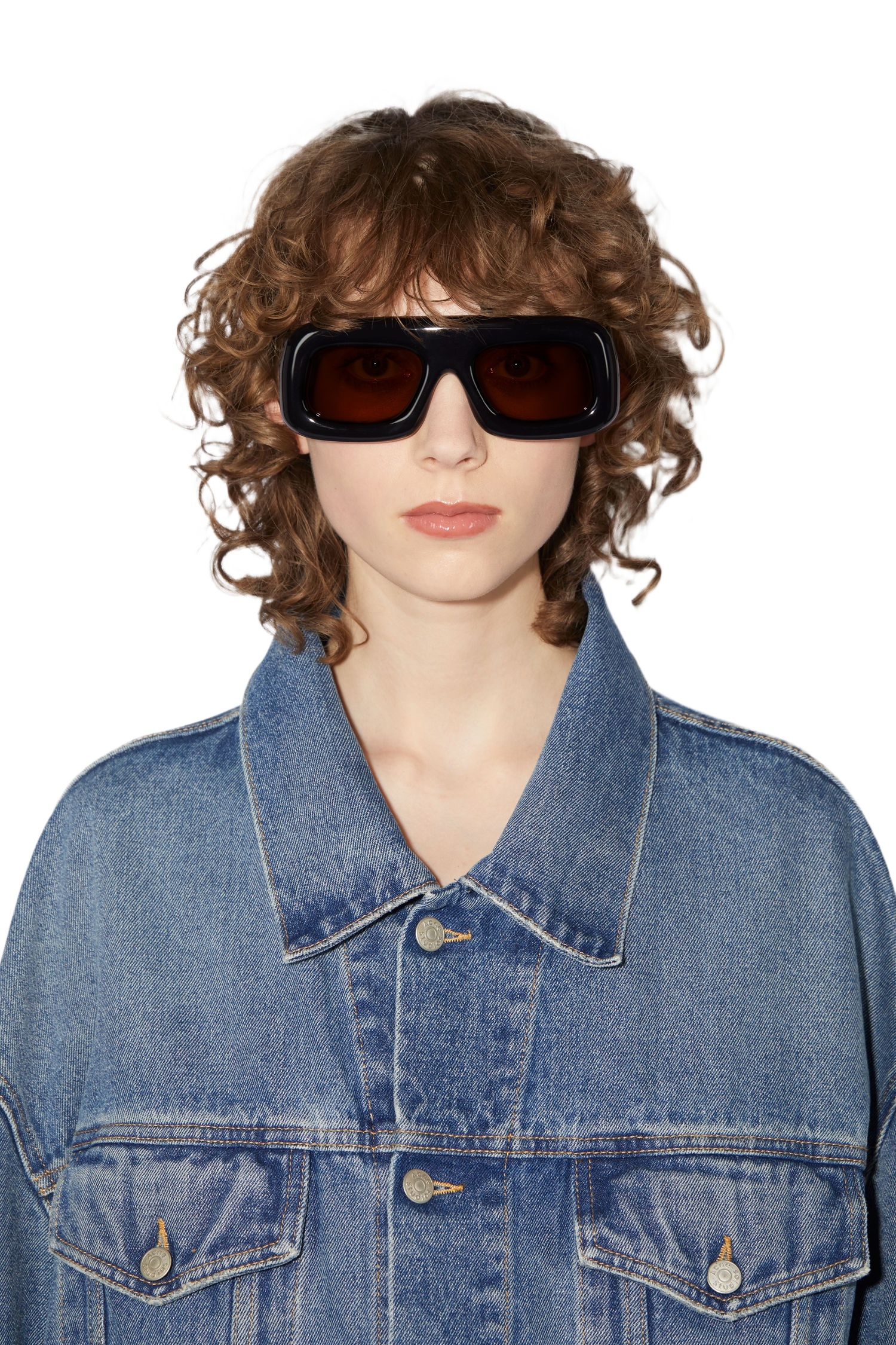 Acne Studios Blue Relaxed Fit Denim Jacket In Blue