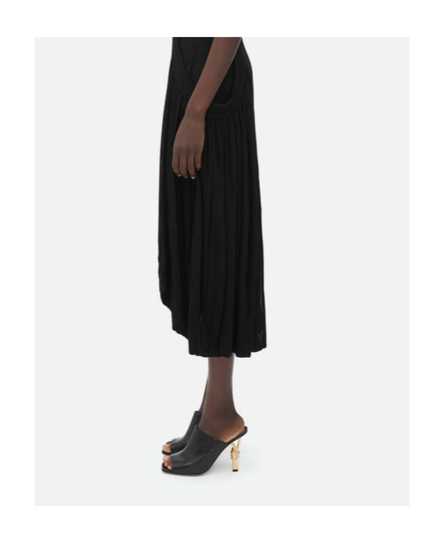 Bottega Veneta Black Open Toe Sandals In Multicolor