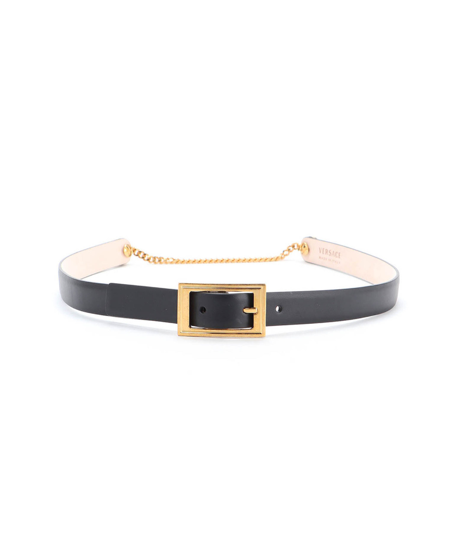 Versace Medusa Charm Belt In Black