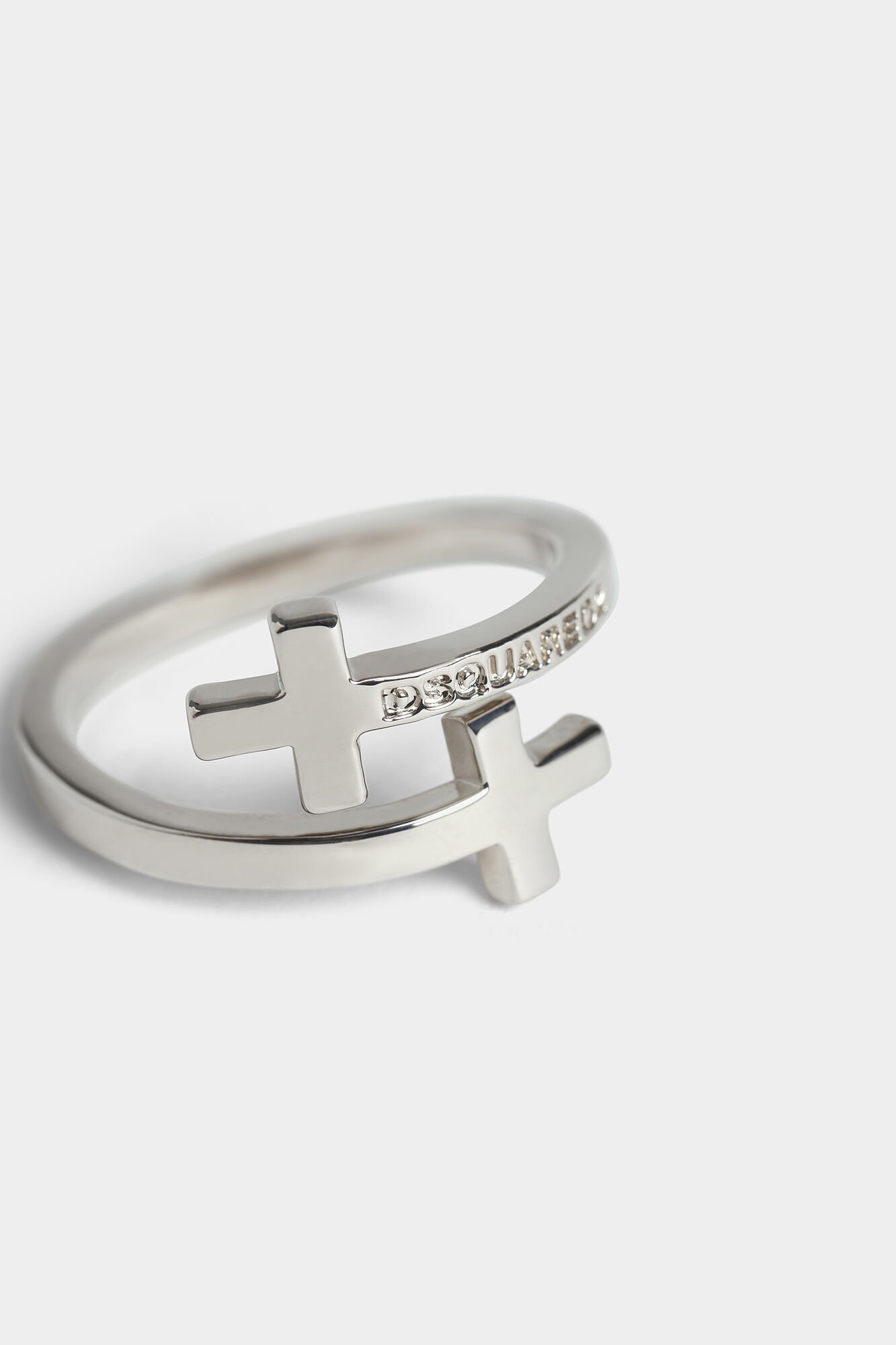 DSQUARED2 DSQUARED2 LOGO DEBOSSED CROSS RING