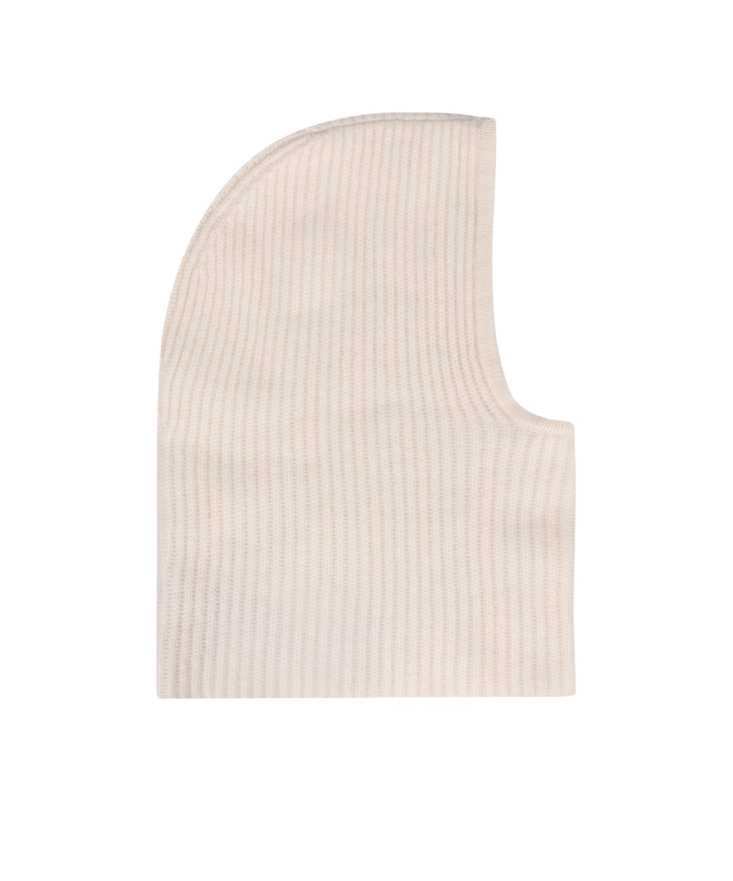 Yves Salomon Ribbed Knit Balaclava In Neutral