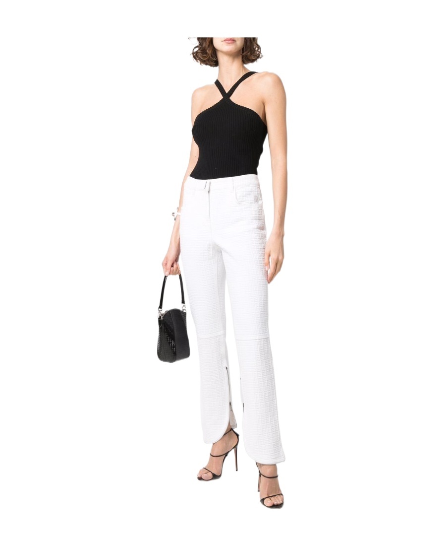 Givenchy Slim-cut 4g-motif Trousers In White