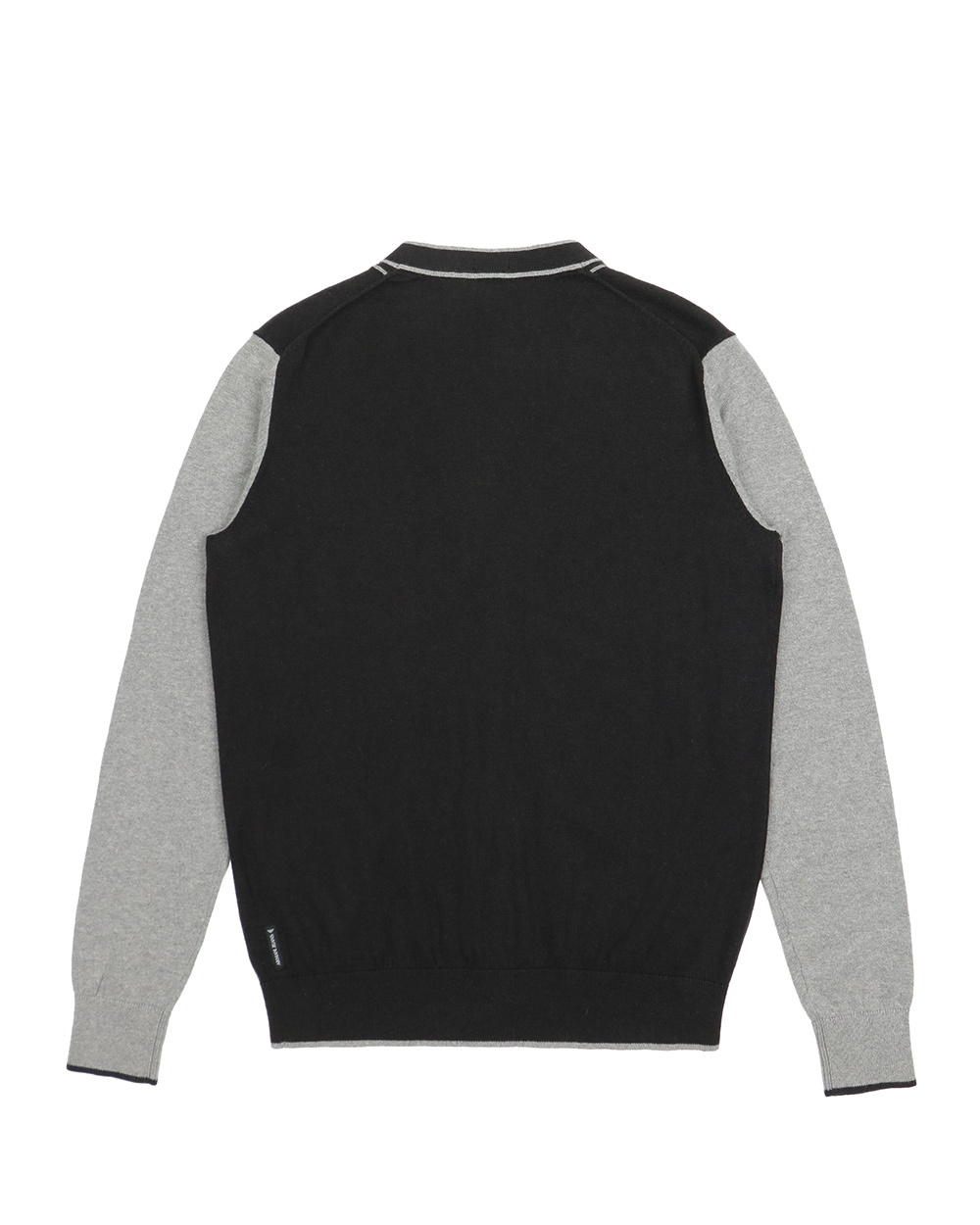Armani Jeans Color Matching Knitted Cardigan In Black