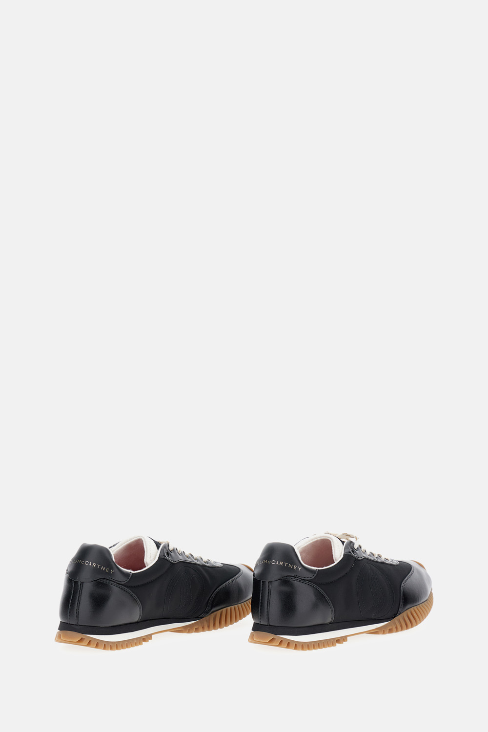 Stella Mccartney S-wave Sport Logo-detail Rubber-sole Sneakers In Black