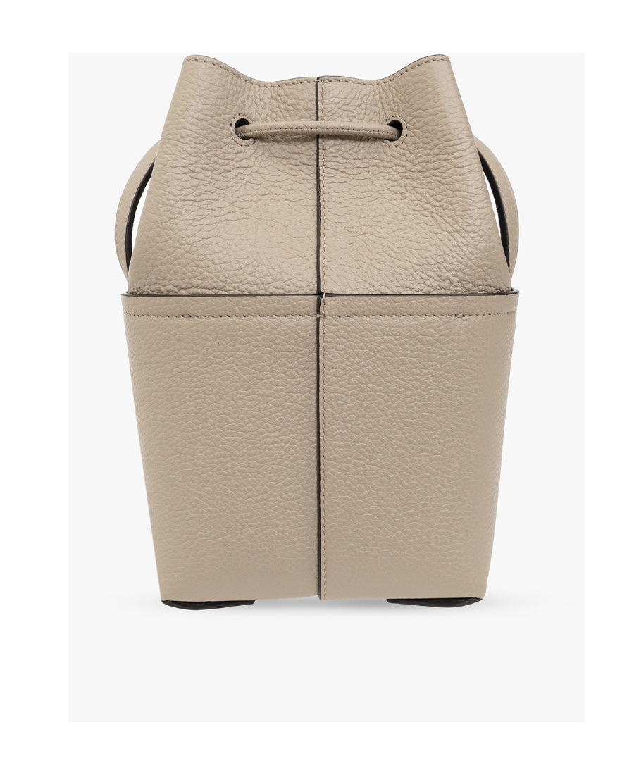 Ferragamo Salvatore  Gancini Mini Crossbody Bucket Bag In Nude