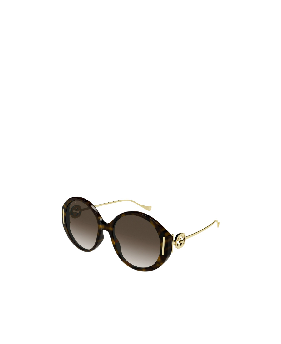 Gucci Round Sunglasses In Brown