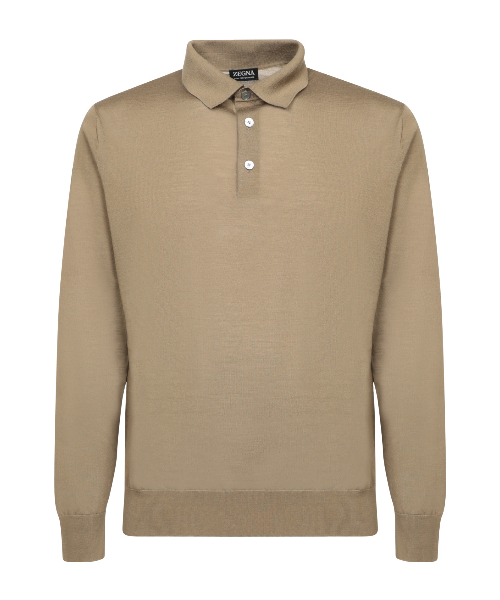 Shop Zegna Wool Polo Shirt In Nude