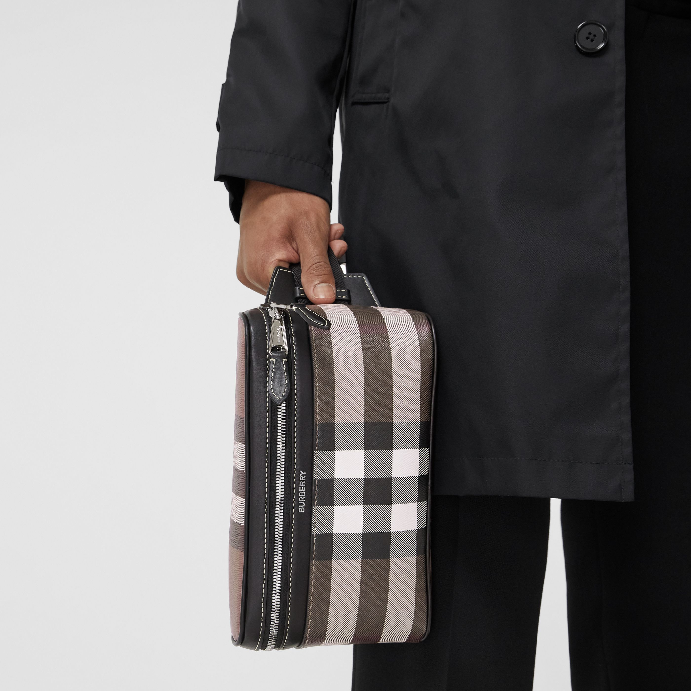 Burberry Checked Cube Belt Bag In Black
