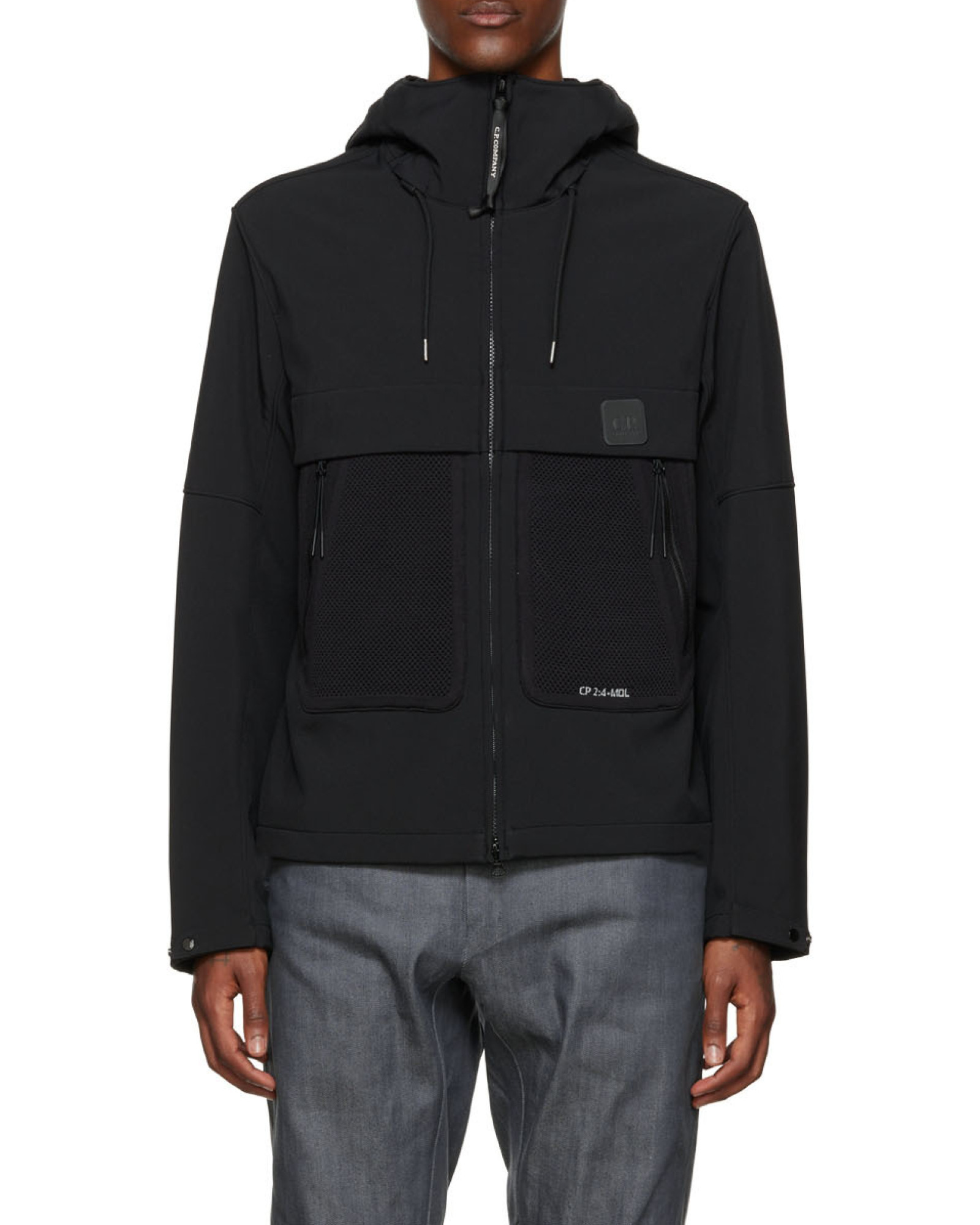 C.p. Company Hooded Jacket In Black