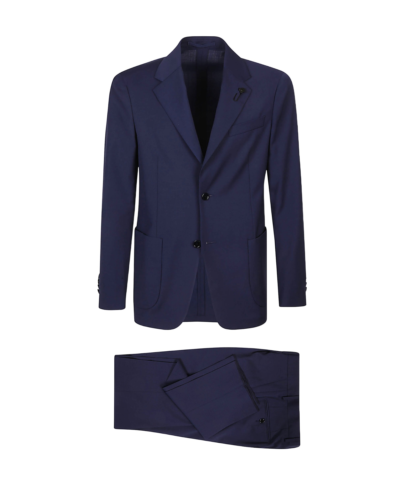 Shop Lardini Long-sleeved Suit In Blue