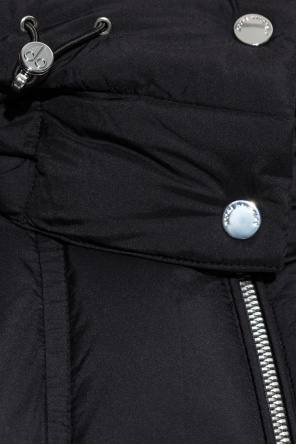 Moose Knuckles Hooded Down Jacket In Black