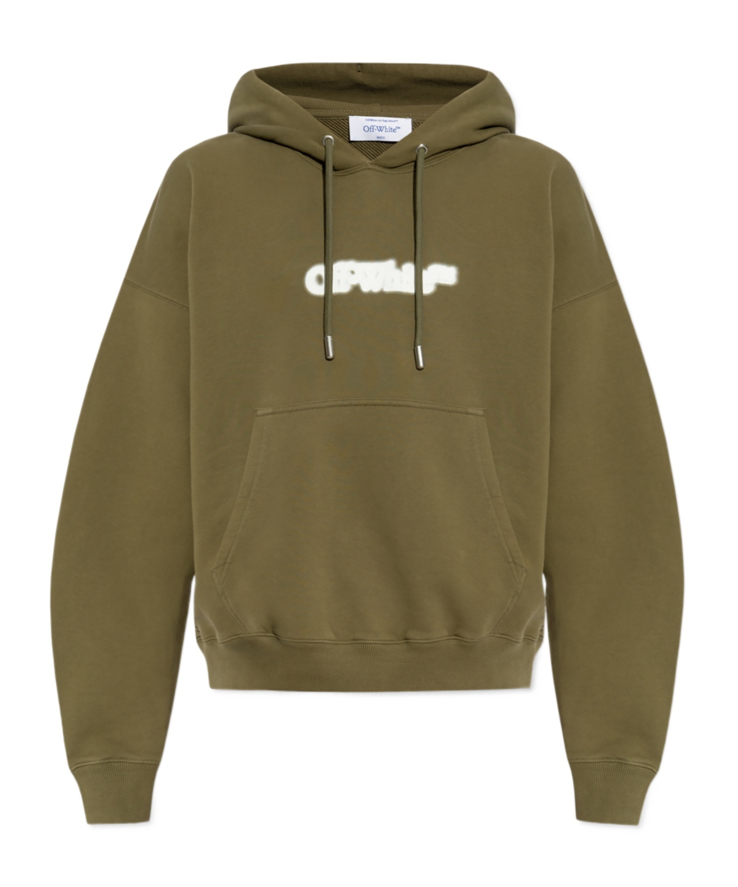 Off-white Spray Arrow Hooded Sweatshirt In Green