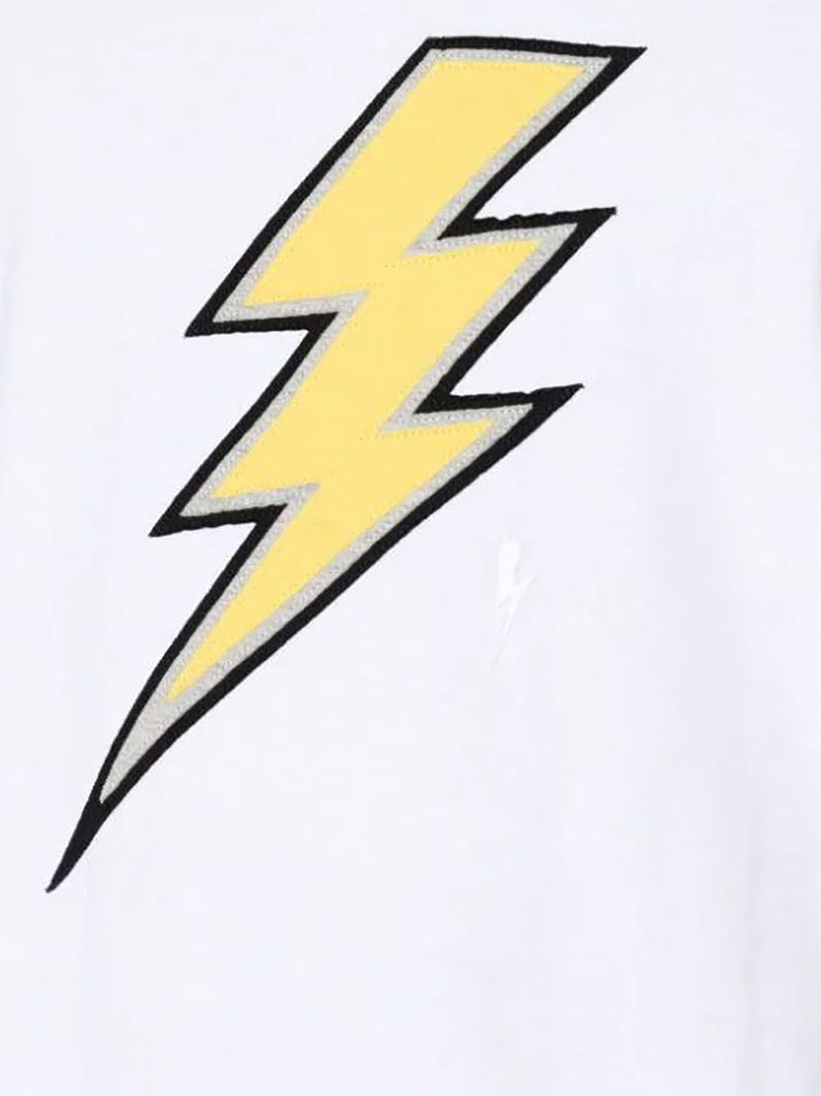Neil Barrett Thunderbolt-embroidered Cotton T-shirt In White