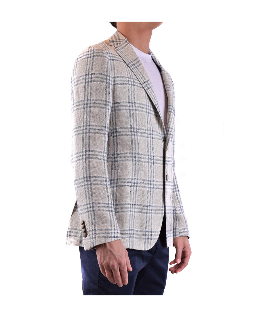 TAGLIATORE CHECK-PRINT SINGLE-BREASTED BLAZER