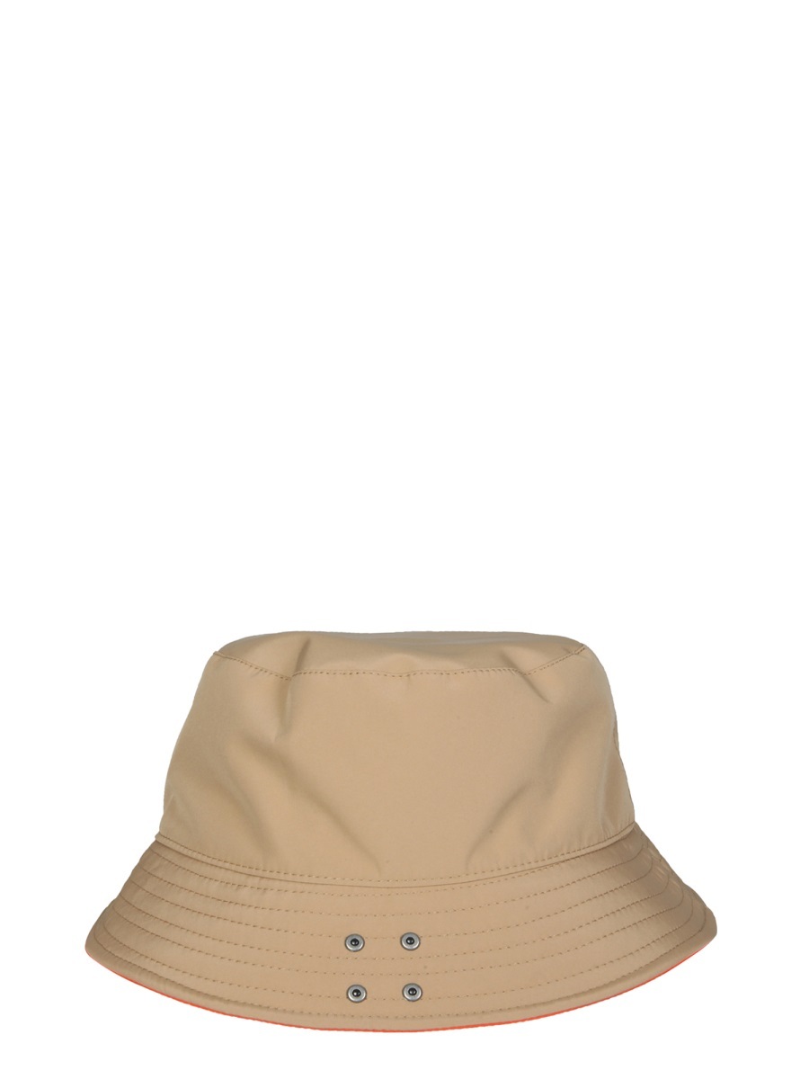 Msgm Contrasting Inner Bucket Hat In Nude