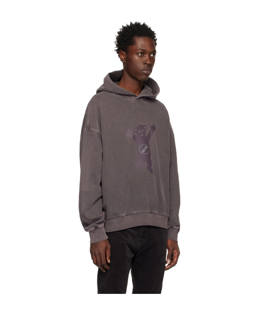We11 Done Cartton-print Long-sleeve Hoodie In Black