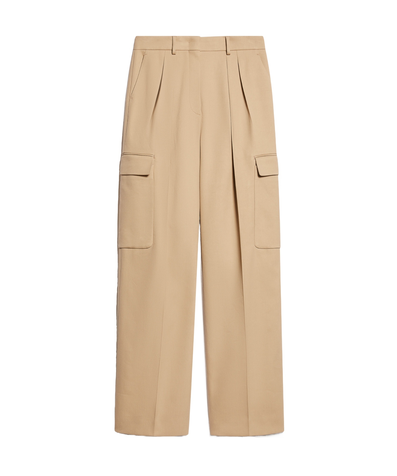 Sportmax Pleated Overalls In Nude