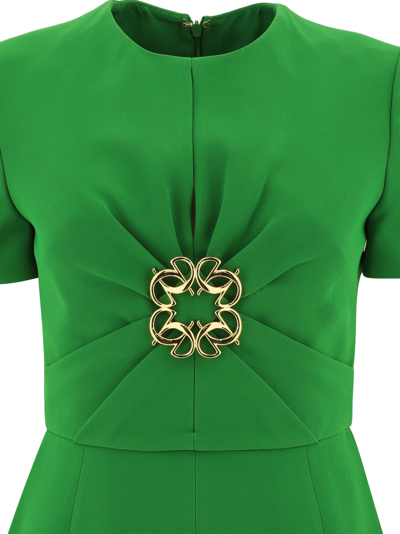 ELIE SAAB ELIE SAAB CADY GATHERED CREWNECK DRESS