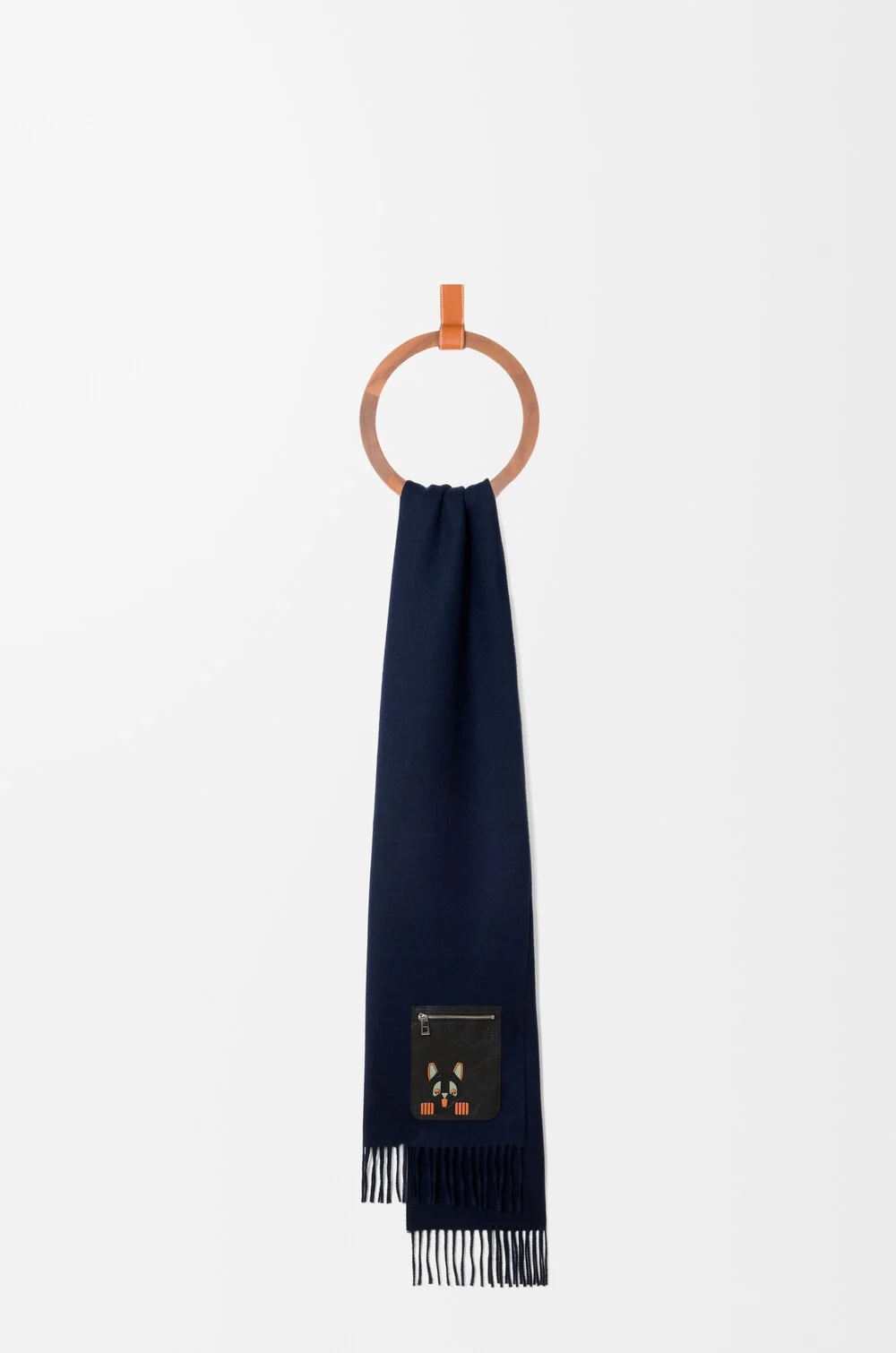 Loewe Scarf In Wool And Cashmere In Blue