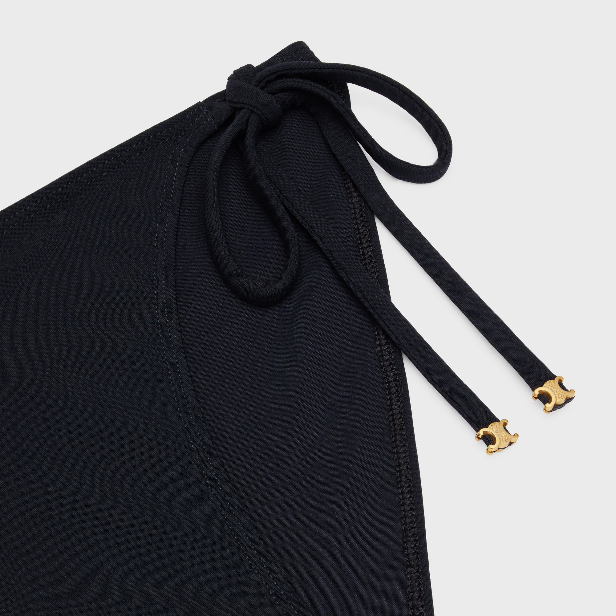 Celine Triomphe Culotte In Matte Jersey In Black