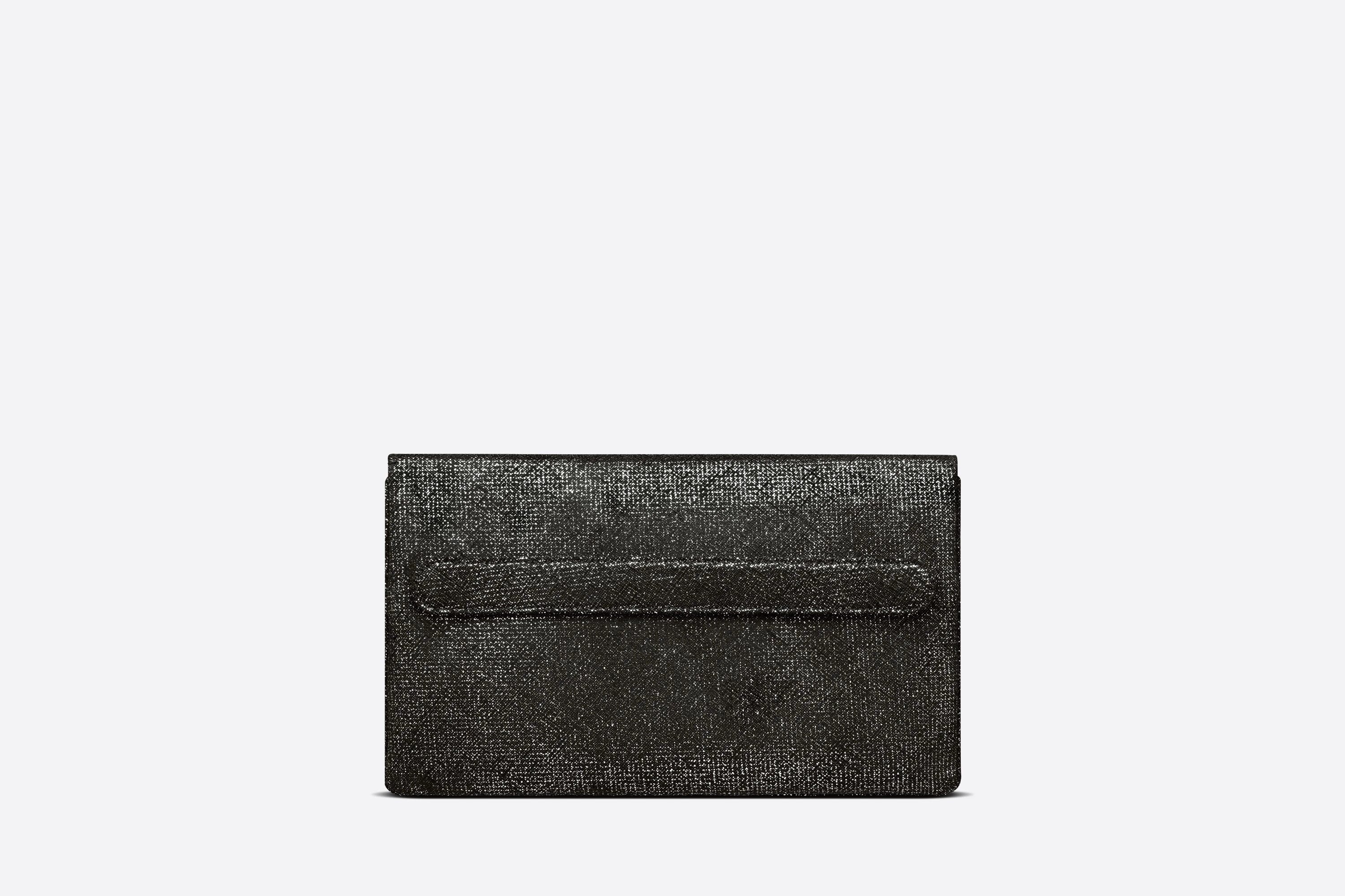 Dior Medium Double Shoulder Bag In Black
