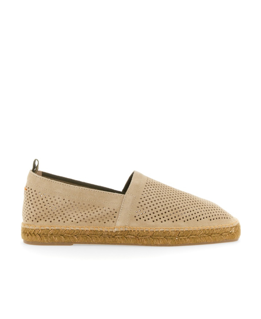 Castaã±er Pablo Round Toe Perforated Espadrille In Neutral