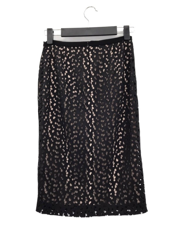 Max Mara Logo Detail Skirt In Black