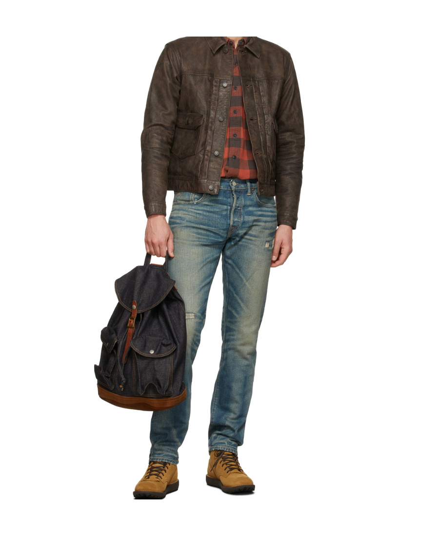 Rrl Logo Backpack In Black