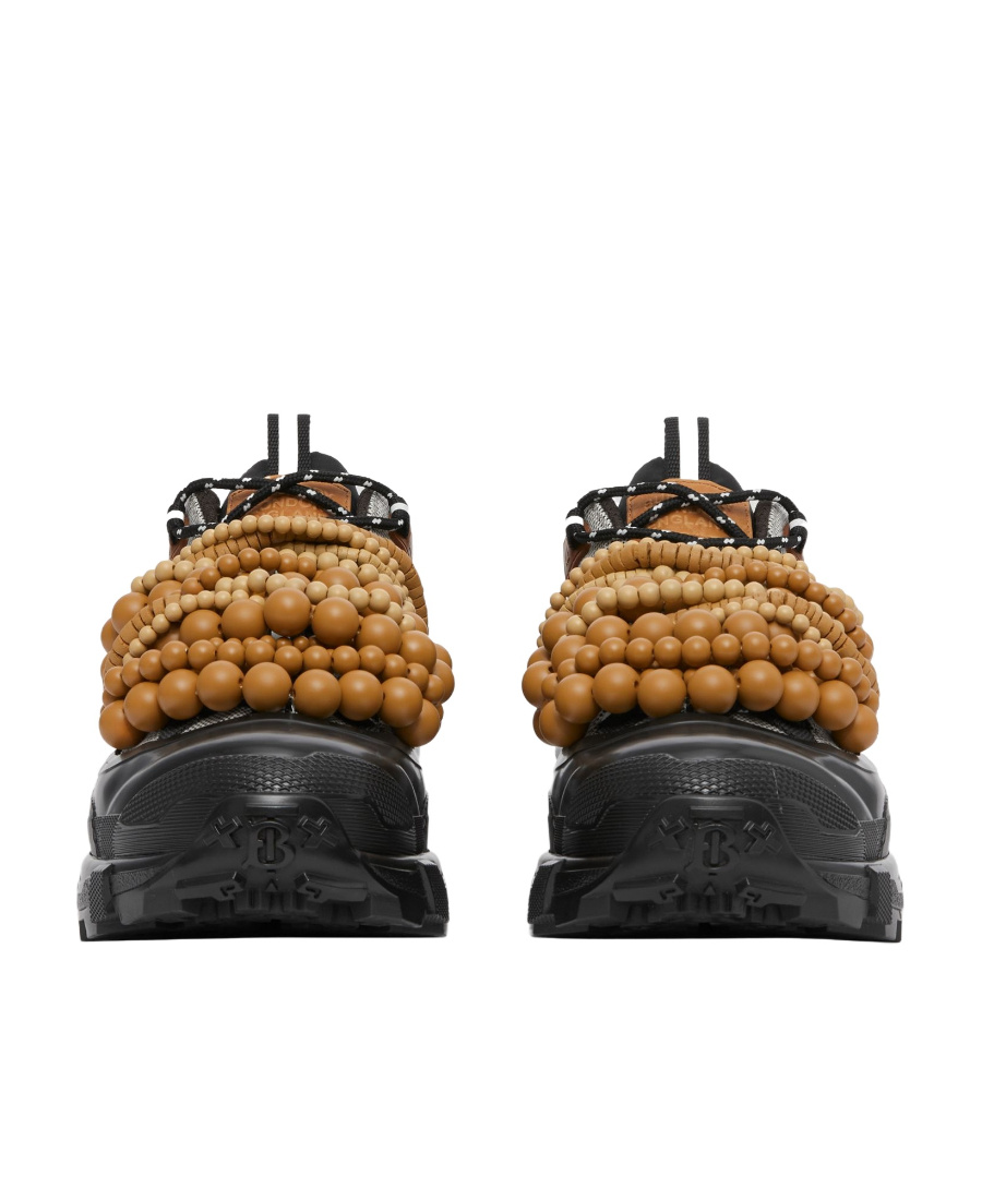 Burberry Arthur Bead-embellished Low-top Sneakers In Black