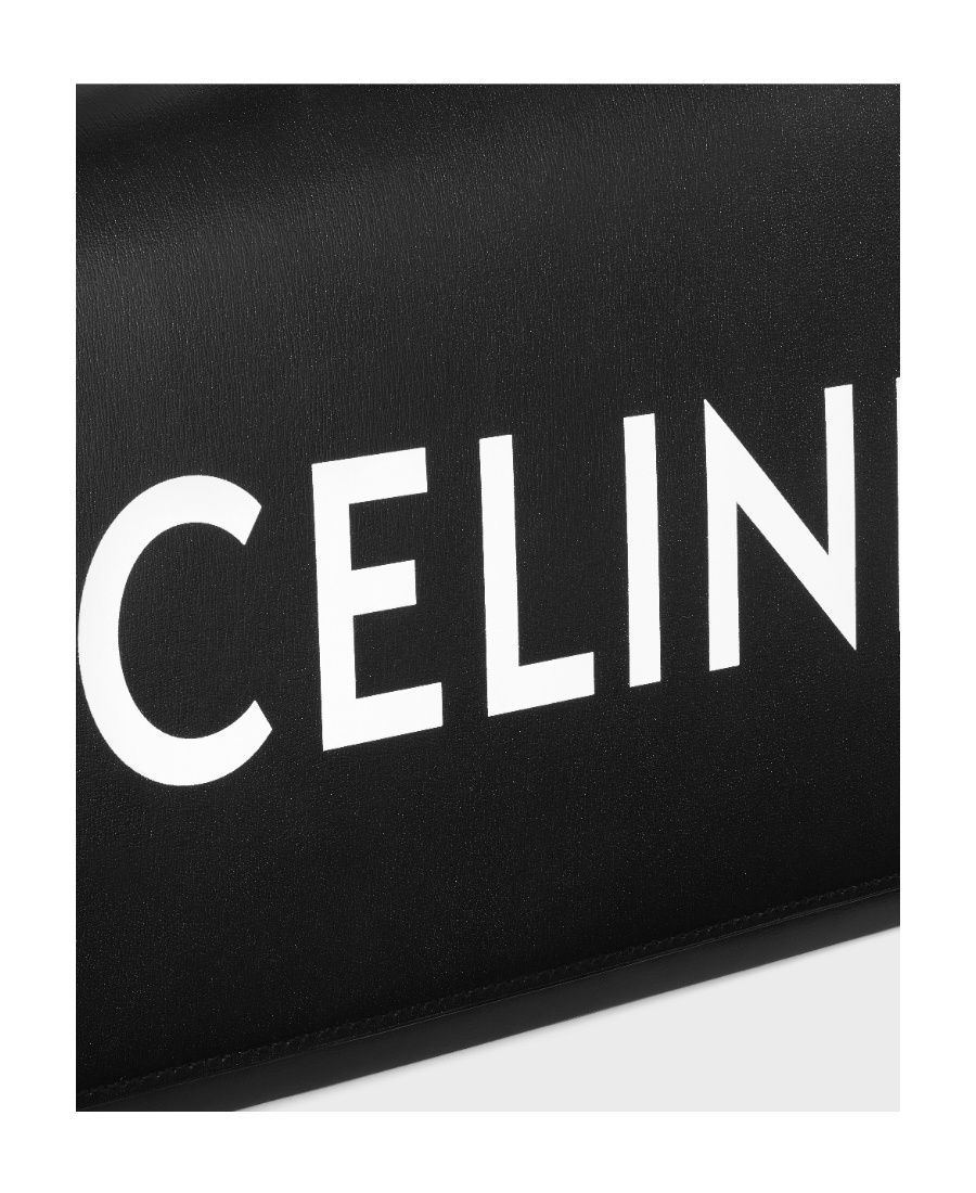 Celine Logo Hand-held Bag In Black