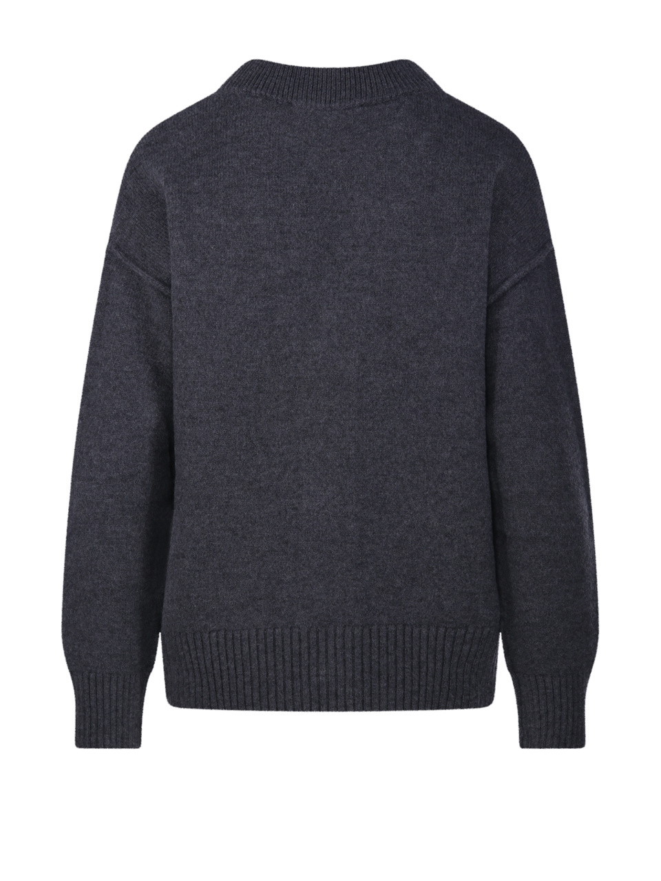 Ami Alexandre Mattiussi Ami Paris Ami De Coeur Heather Grey Wool Cardigan Men In Gray