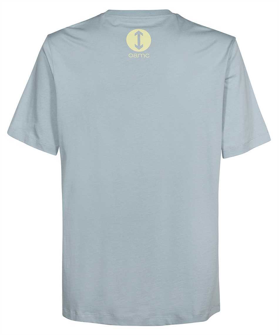 Oamc Light-blue Cotton Oversize T-shirt In Gray