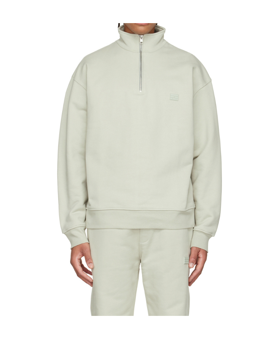 Frame Gray Cotton Sweatshirt In White