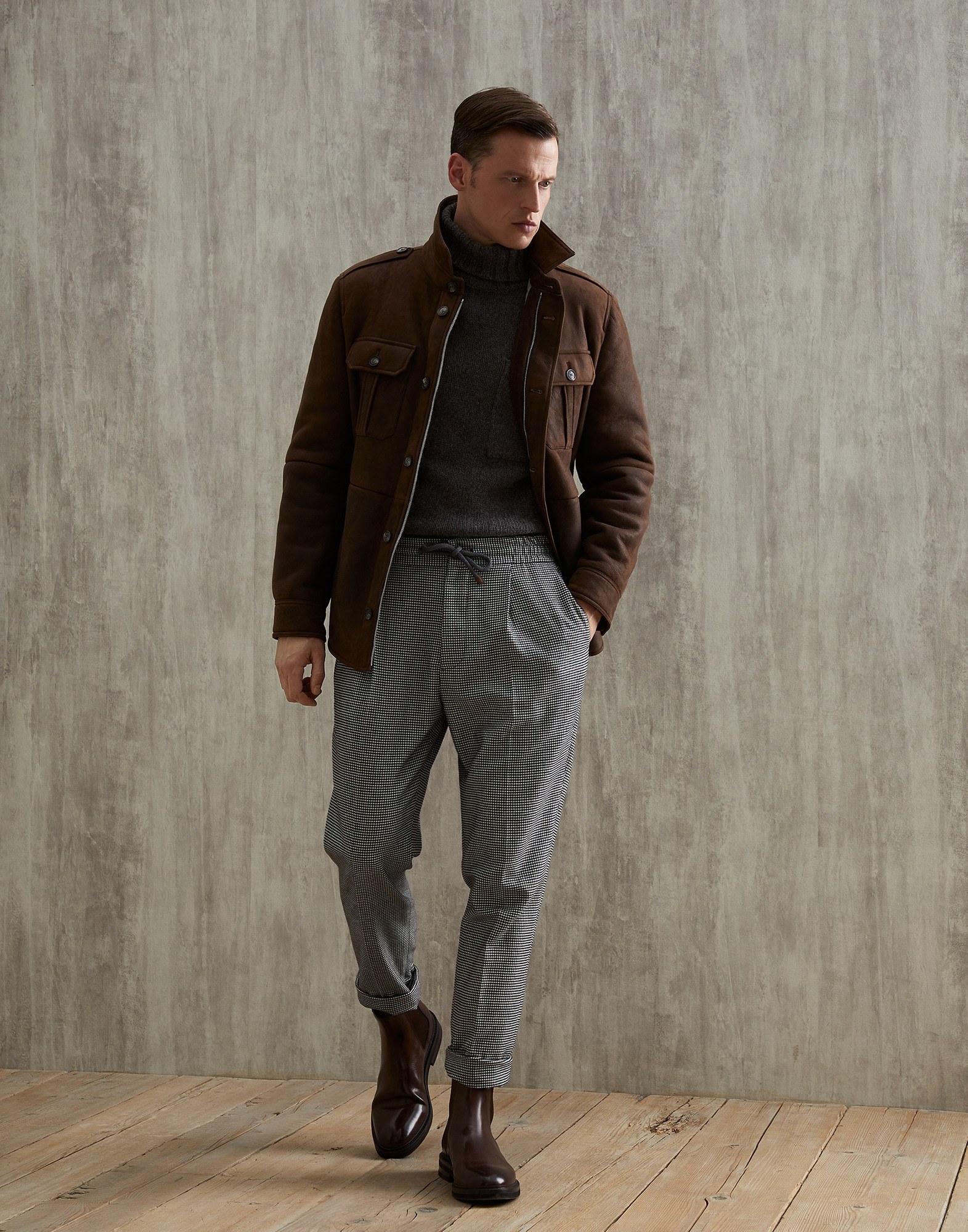Brunello Cucinelli Contrast-trimmed Polo Shirt In Gray